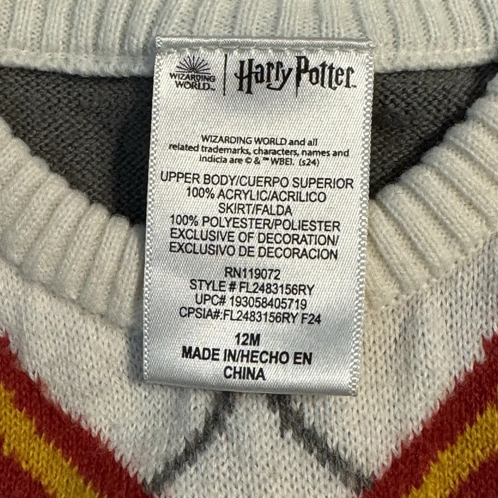 Harry‎ Potter 12m Gryffindor Sweater Tutu Dress